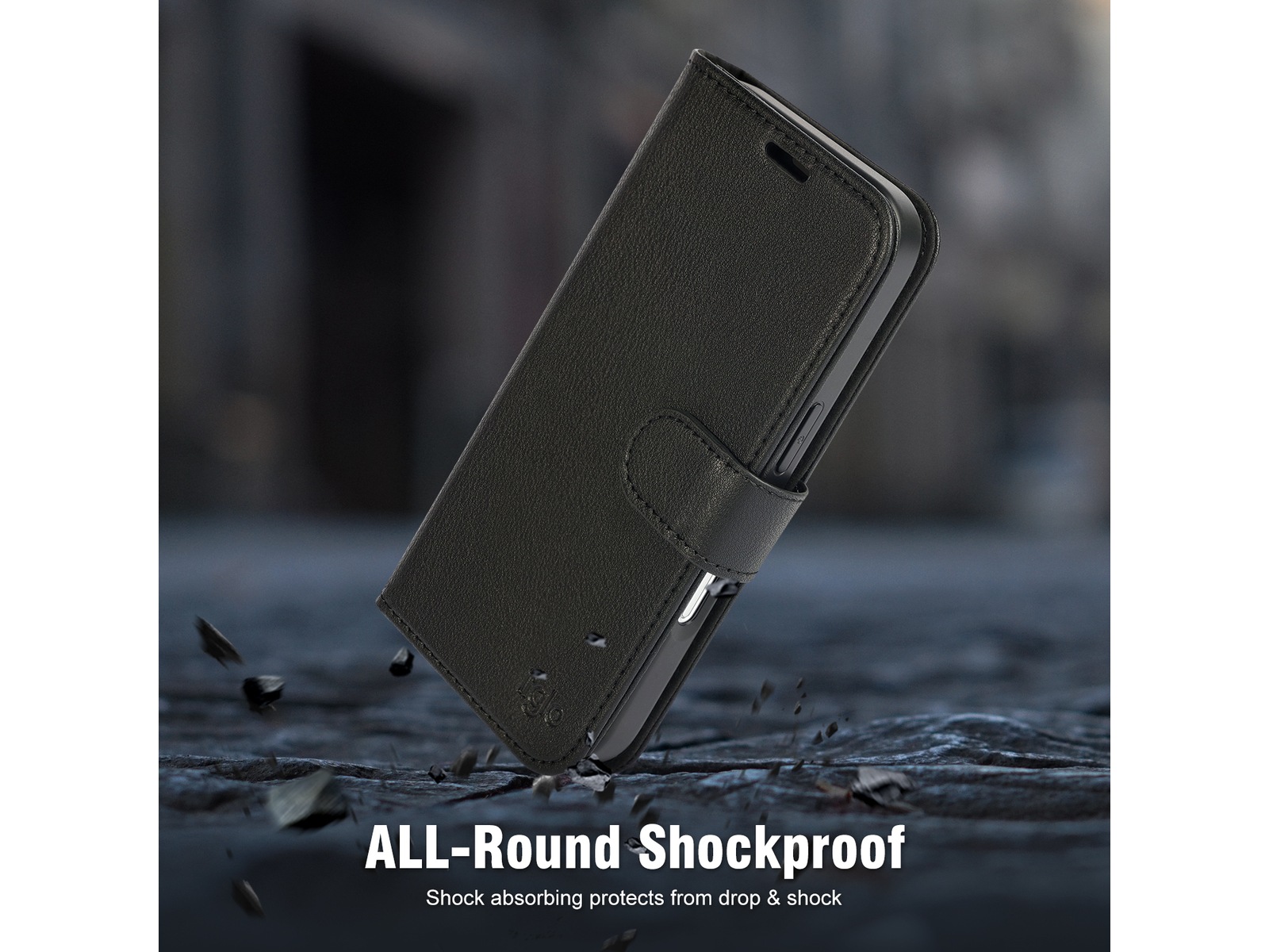 iiglo iPhone 16 2-i-1 Wallet cover (sort) Mobilcover