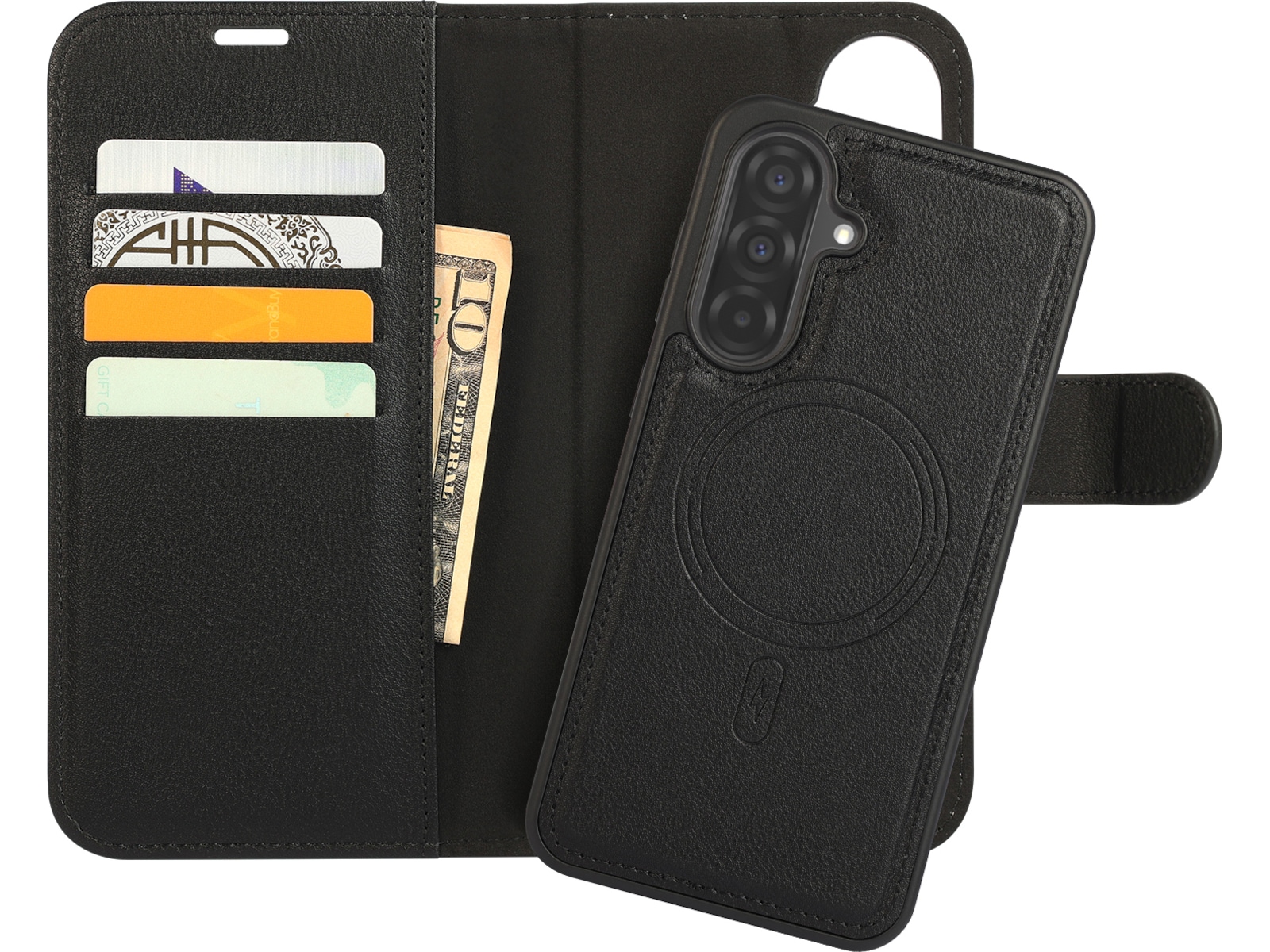 iiglo Galaxy A36 2-i-1 Wallet cover (sort) Mobilcover
