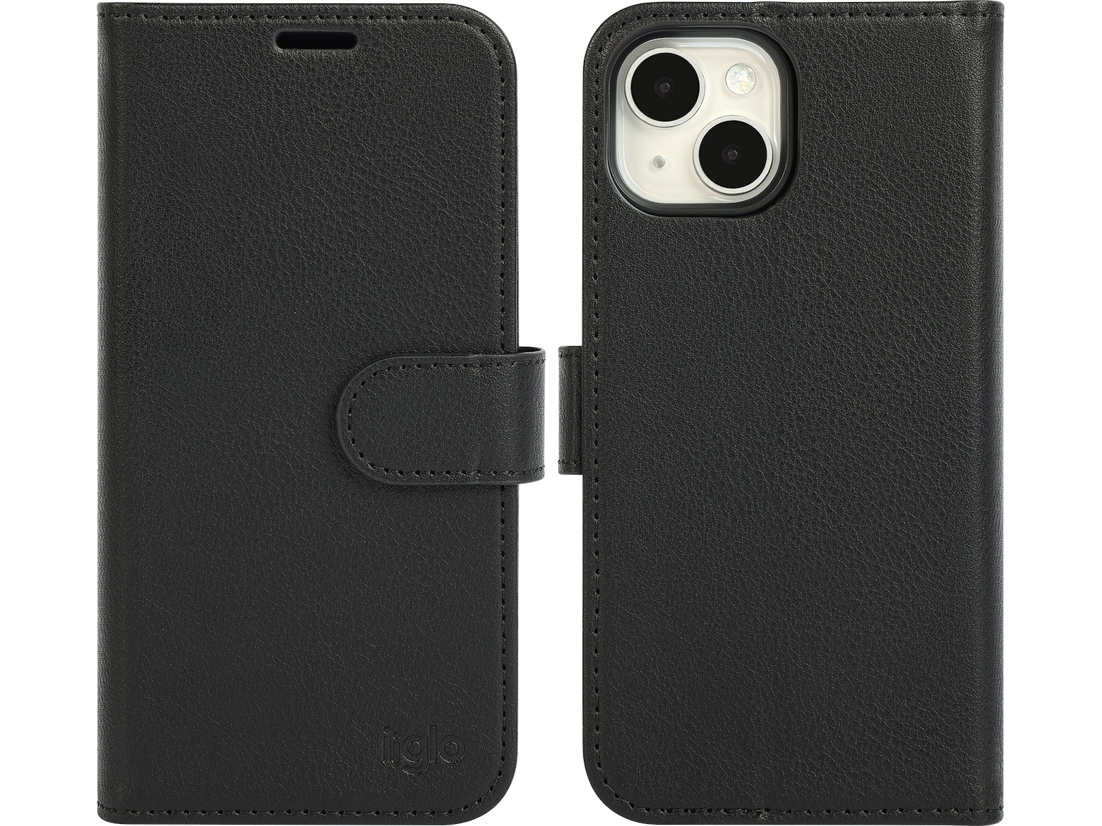 iiglo iPhone 15 2-i-1 Wallet cover (sort) Mobilcover