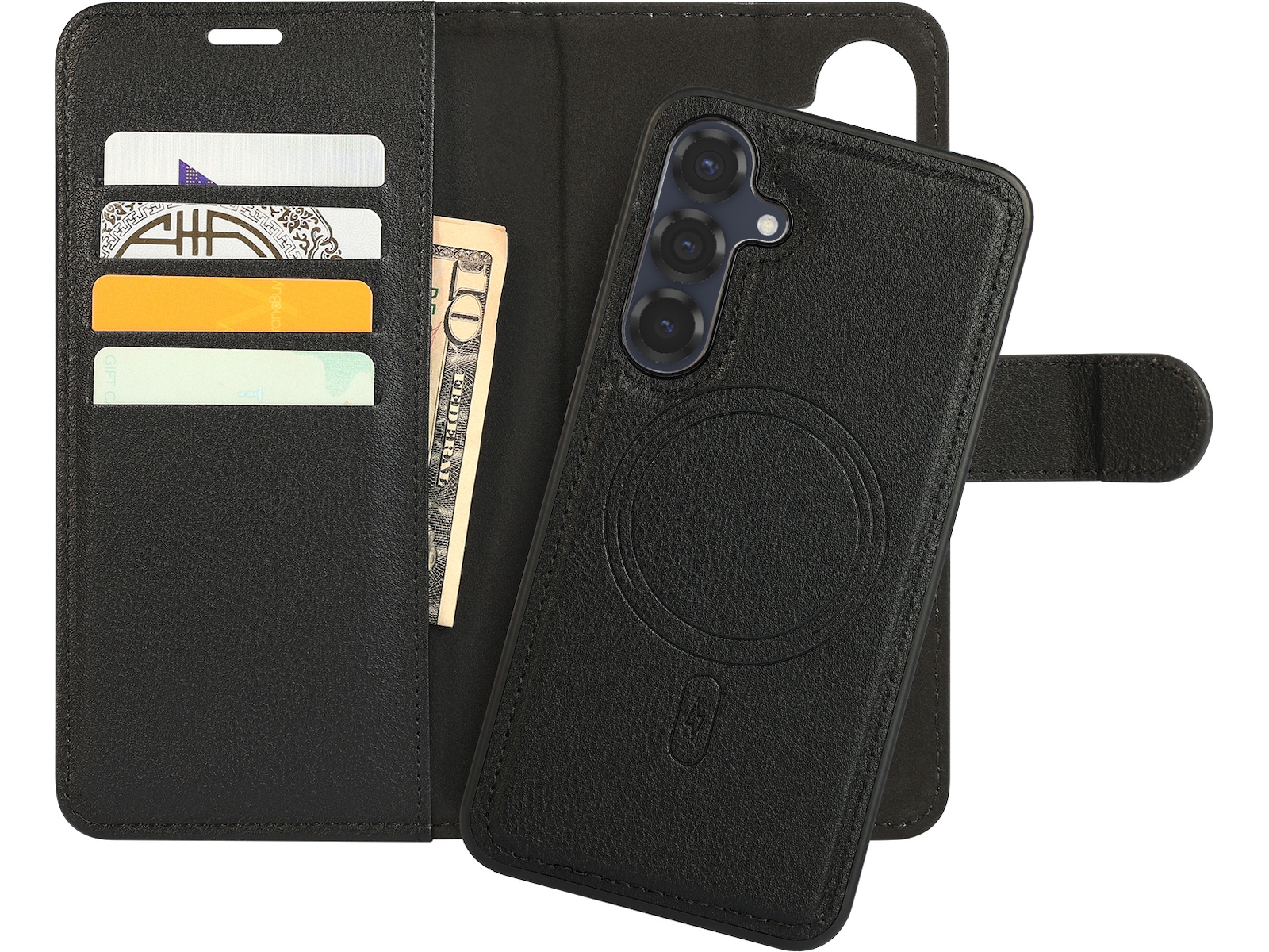 iiglo Galaxy S25+ 2-i-1 Wallet cover (sort) Mobilcover