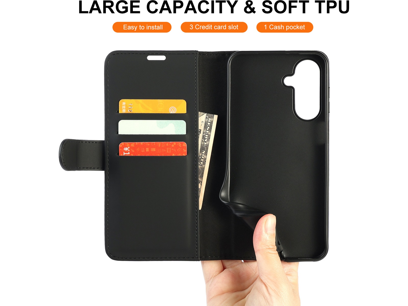 iiglo Galaxy A17 Wallet Cover (sort) Mobilcover