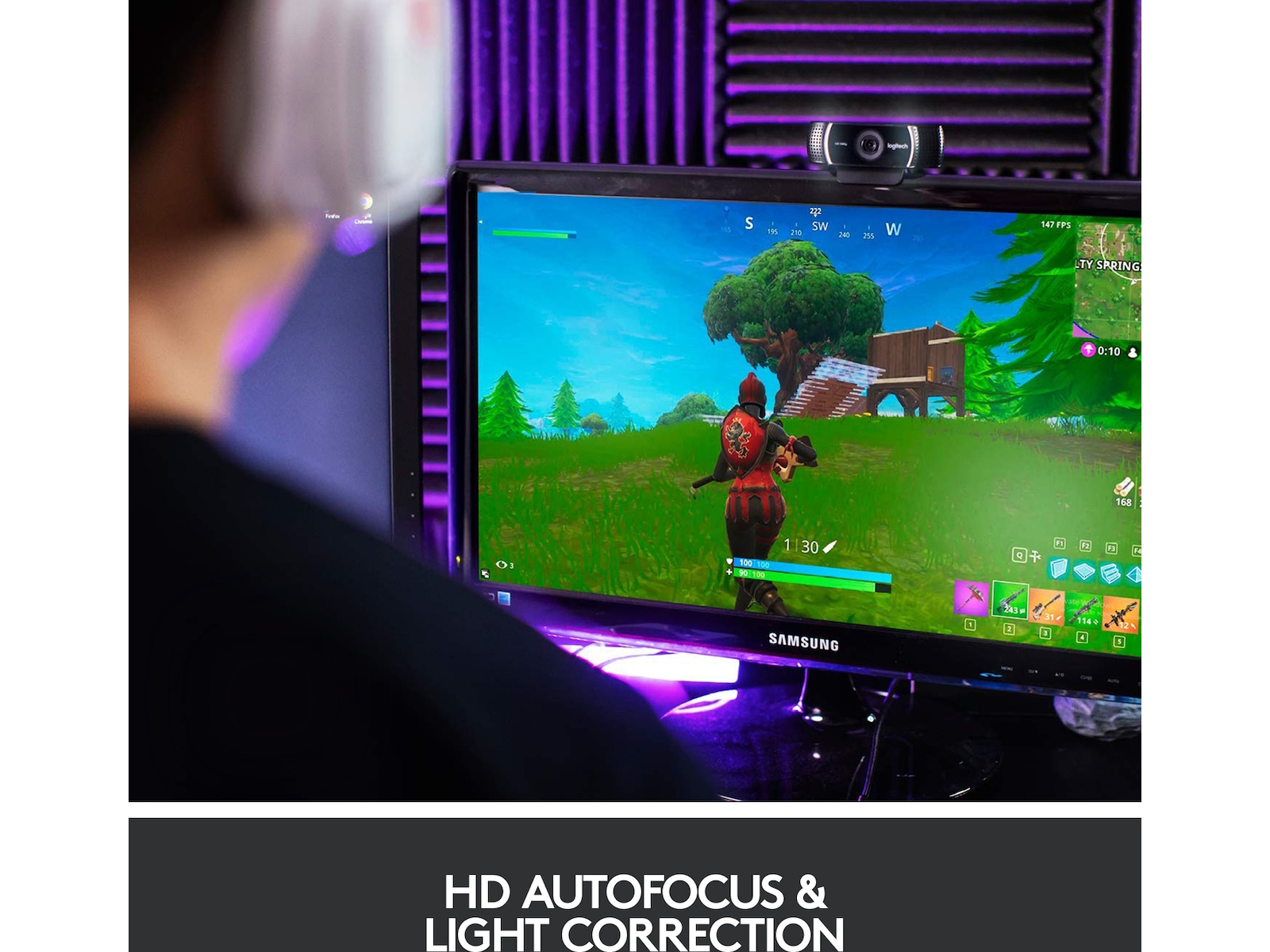 Logitech C922 30FPS 1080P Professional Streaming Webcam Webkameraer