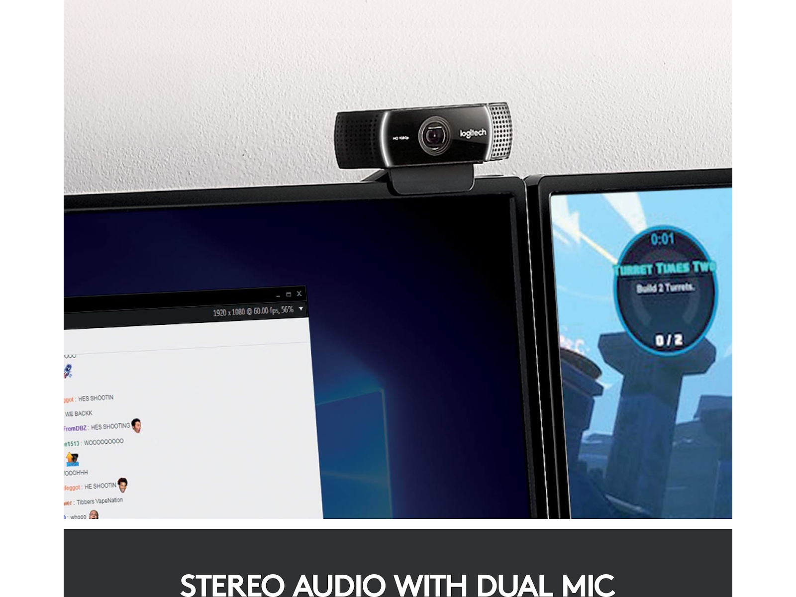 Logitech C922 30FPS 1080P Professional Streaming Webcam Webkameraer