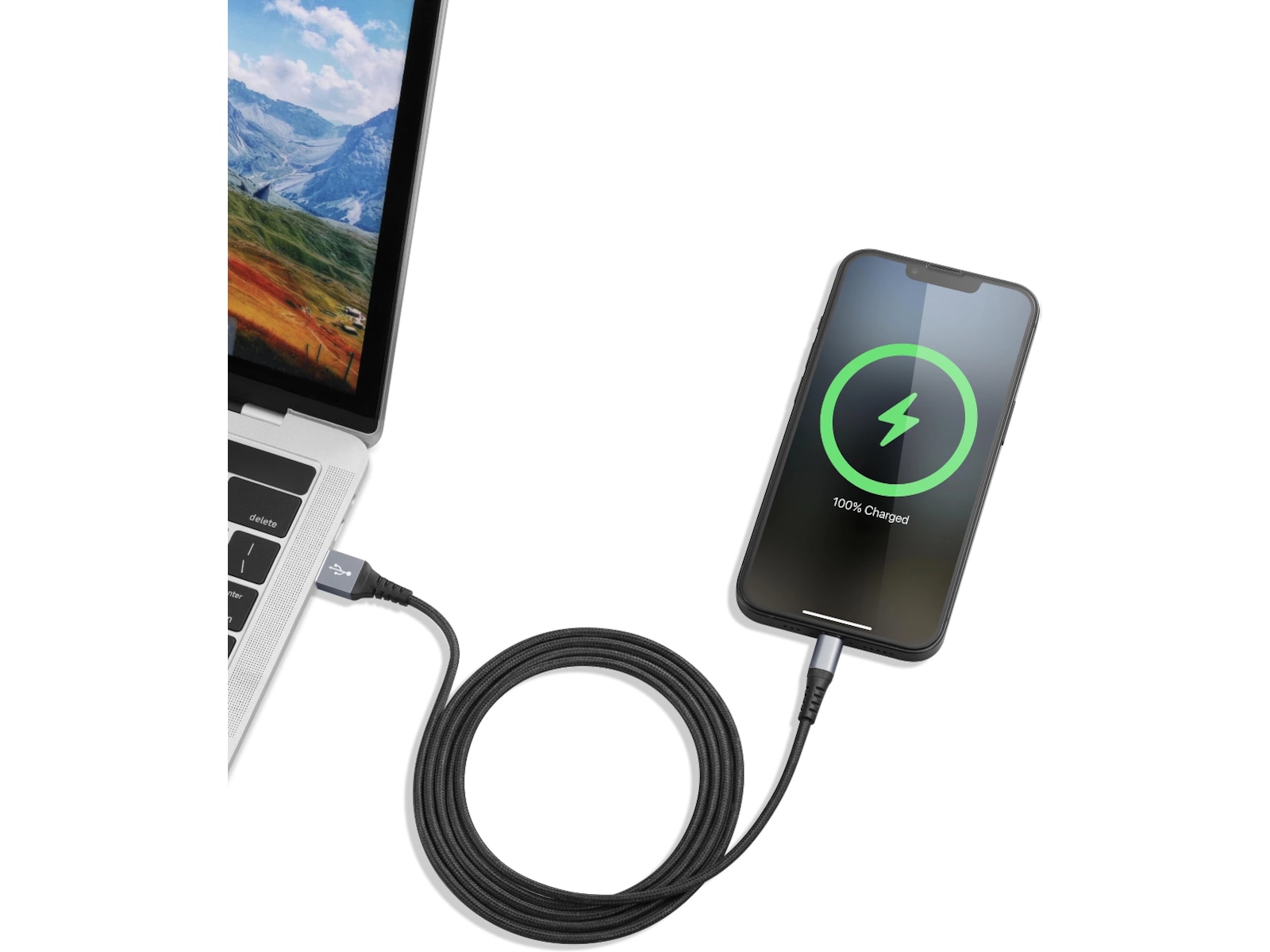 Andersson USB-A til Lightning kabel 3m (sort) USB-kabler