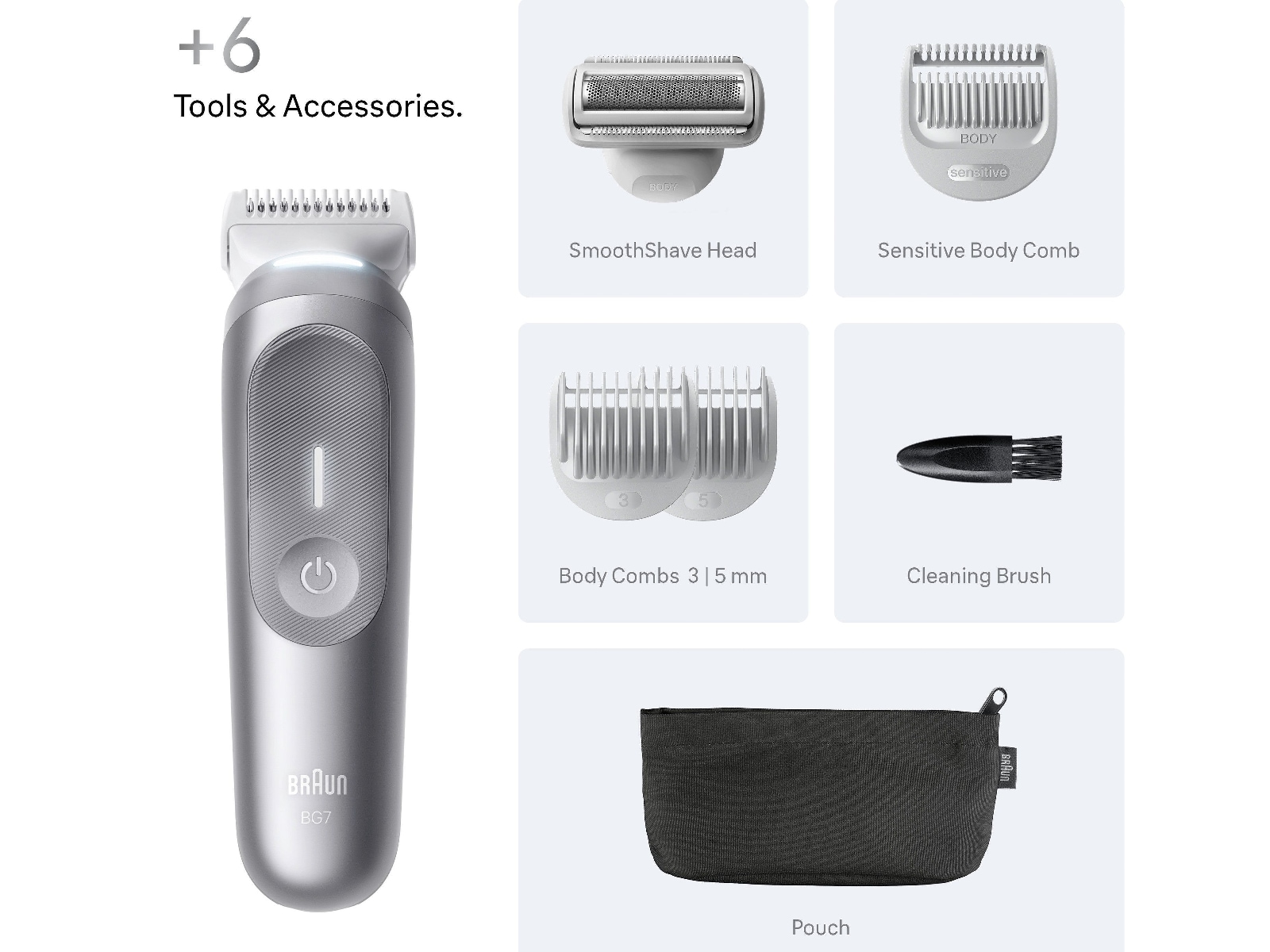 Braun Series 7 kropstrimmer (grå) Barbermaskine