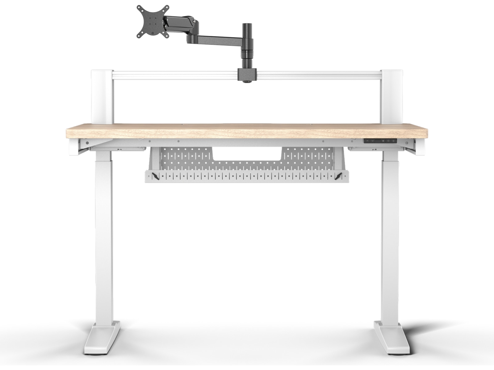 Corsair Platform:4 Elevate skrivebord (hvid/lyst træ) Gamingdesk