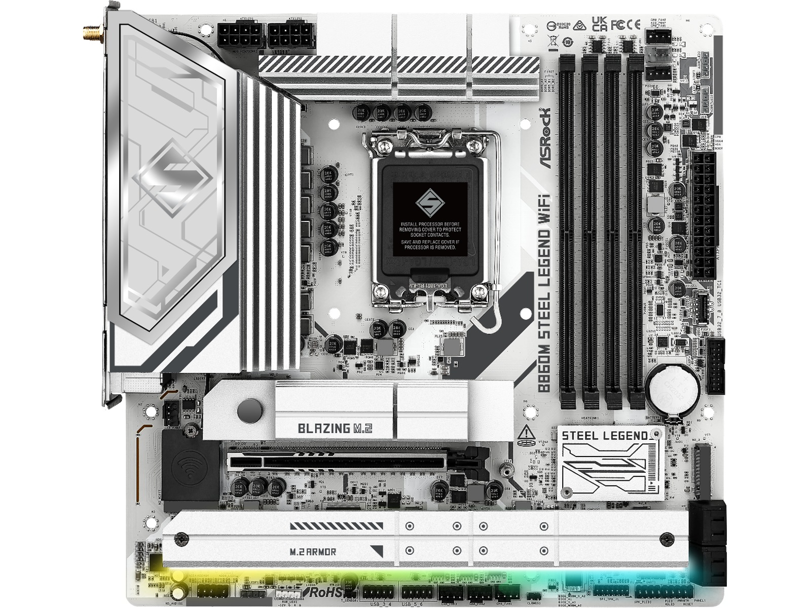 ASRock B860M Steel Legend WiFi Bundkort Intel Socket