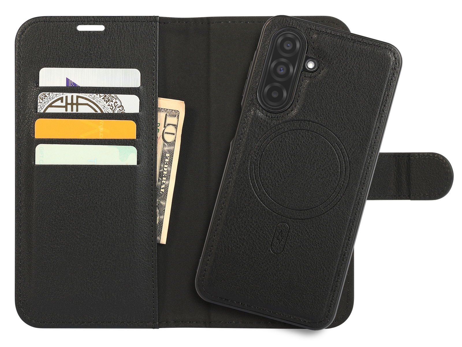 iiglo Galaxy A26 5G 2-i-1 Wallet cover (sort) Mobilcover