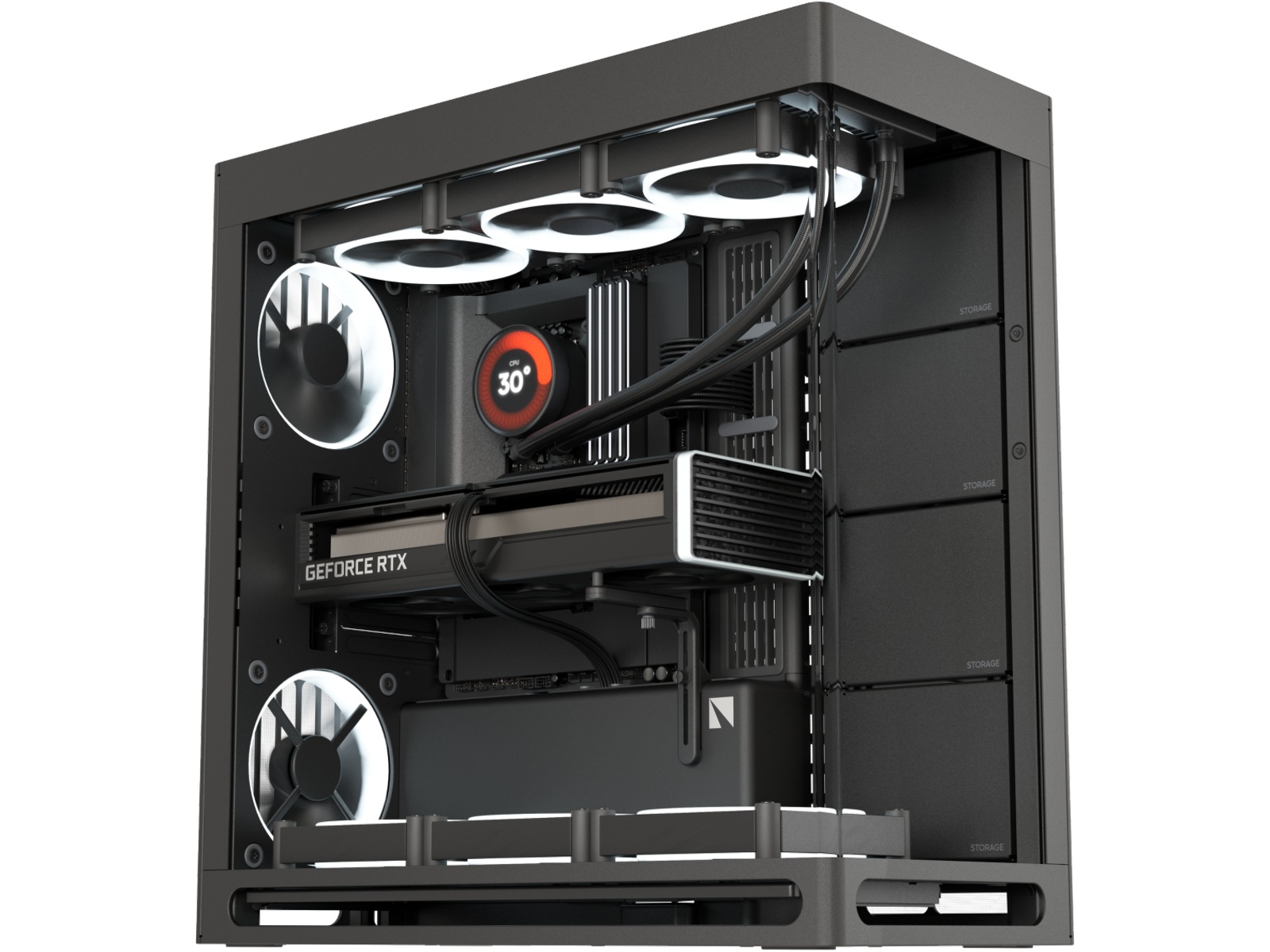 HAVN HS 420 Mid Tower (sort) Midi Tower