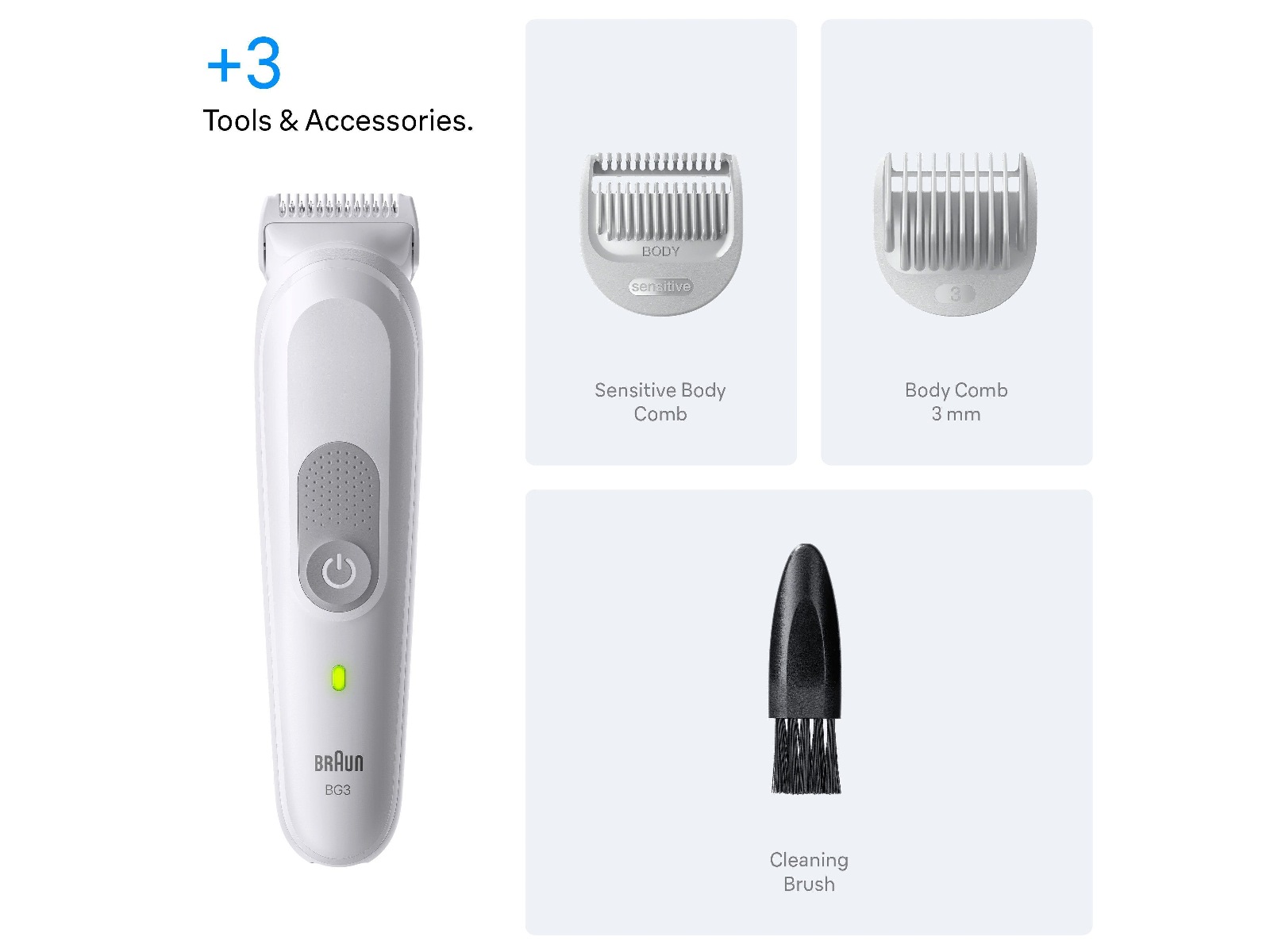 Braun Series 3 kropstrimmer (grå) Barbermaskine