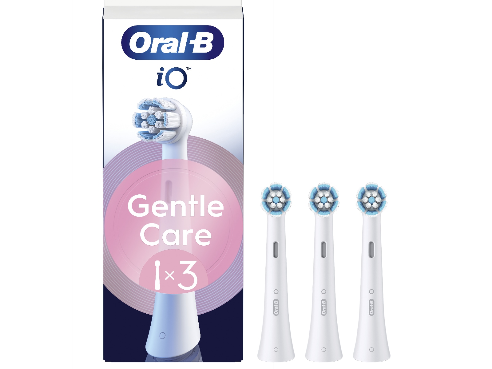Oral-B iO Gentle Care børstehoveder 3 stk. (hvid) Tandbørstehoveder