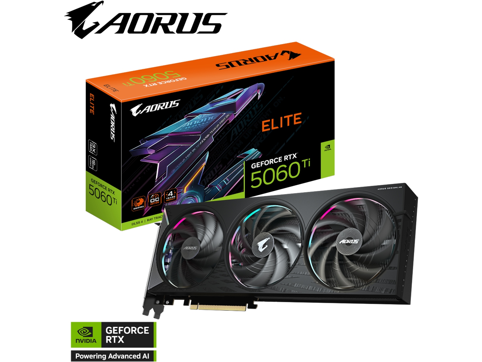 Gigabyte AORUS GeForce RTX 5060 Ti ELITE Grafikkort