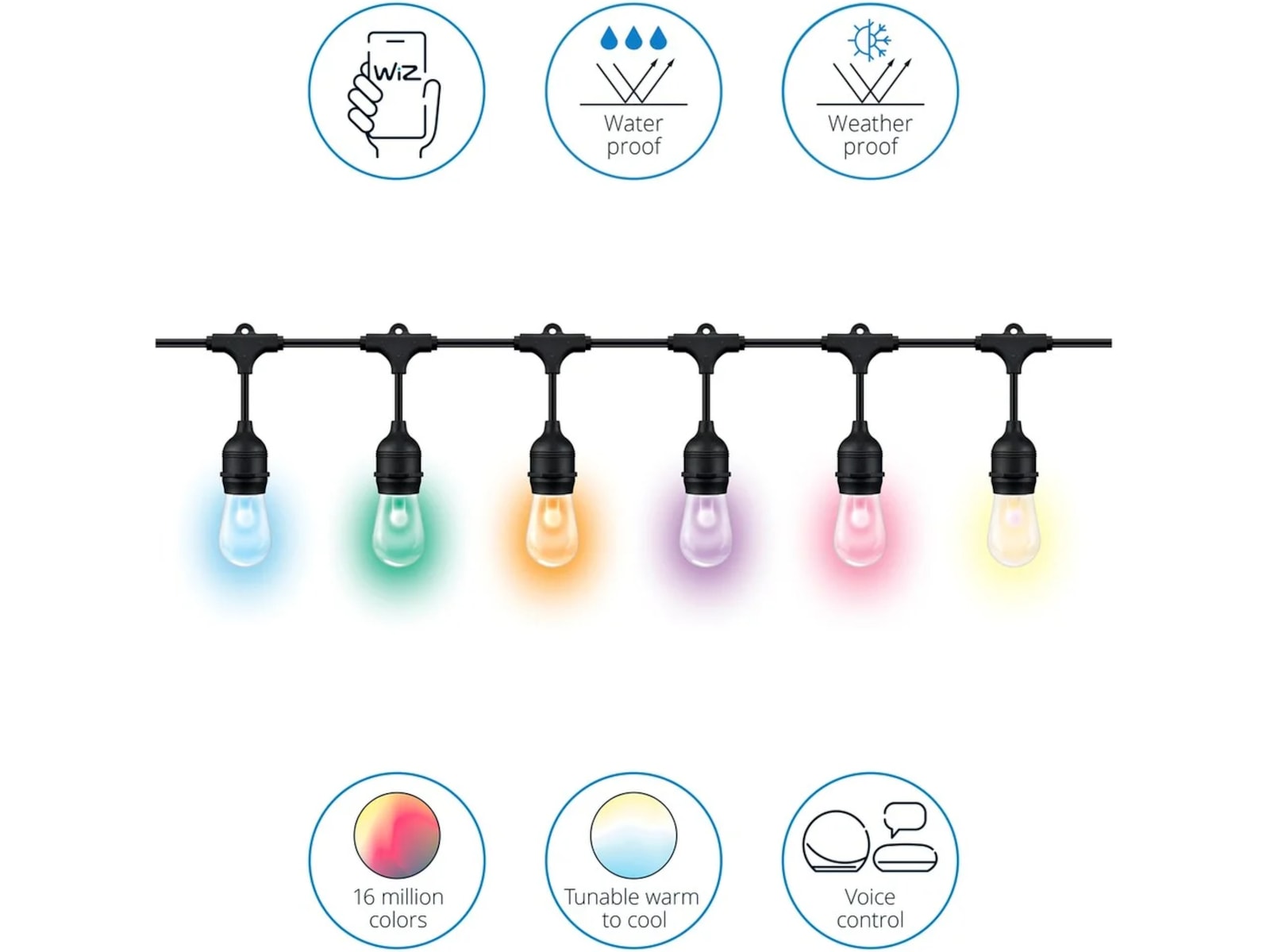 WiZ lyskæder 14,8 m LED-pærer & elpærer