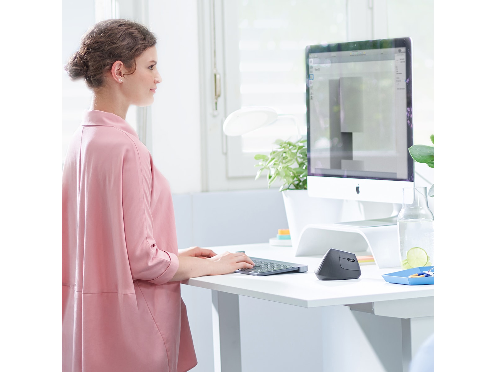 Logitech MX Vertical Trådløs Bluetooth Computermus Ergonomiske