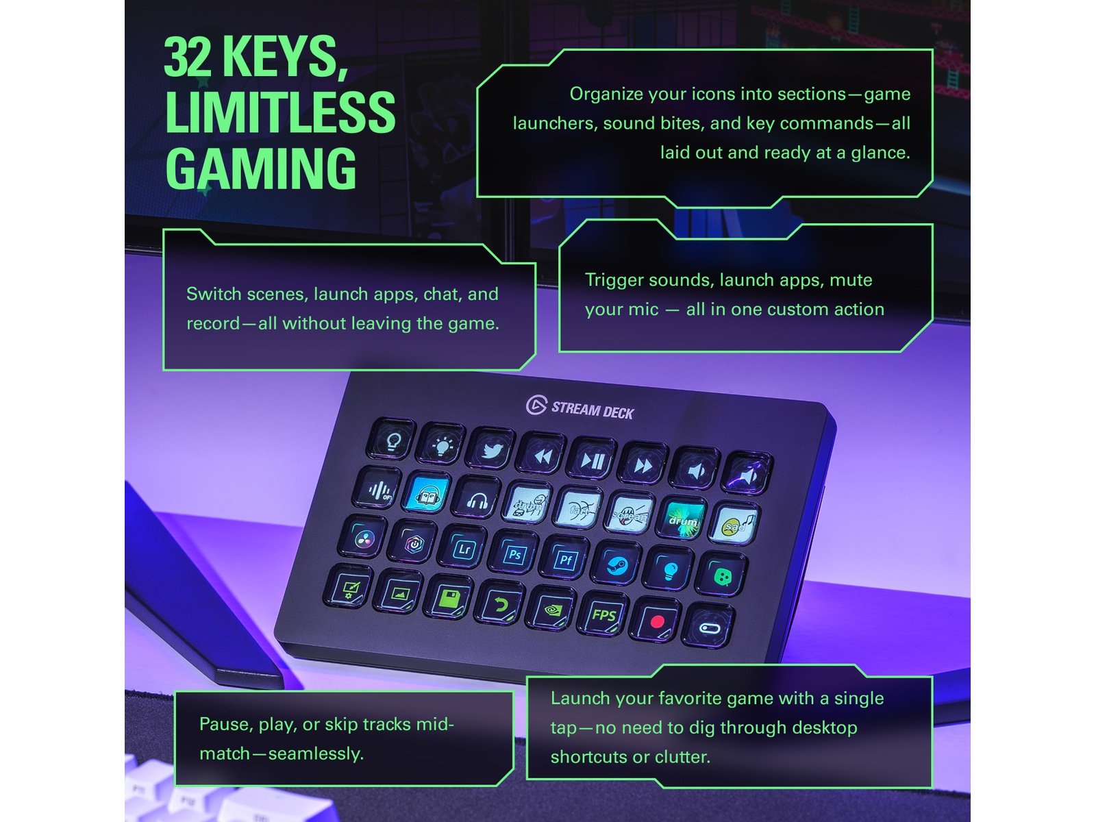 Elgato Stream Deck XL Capture og streamning