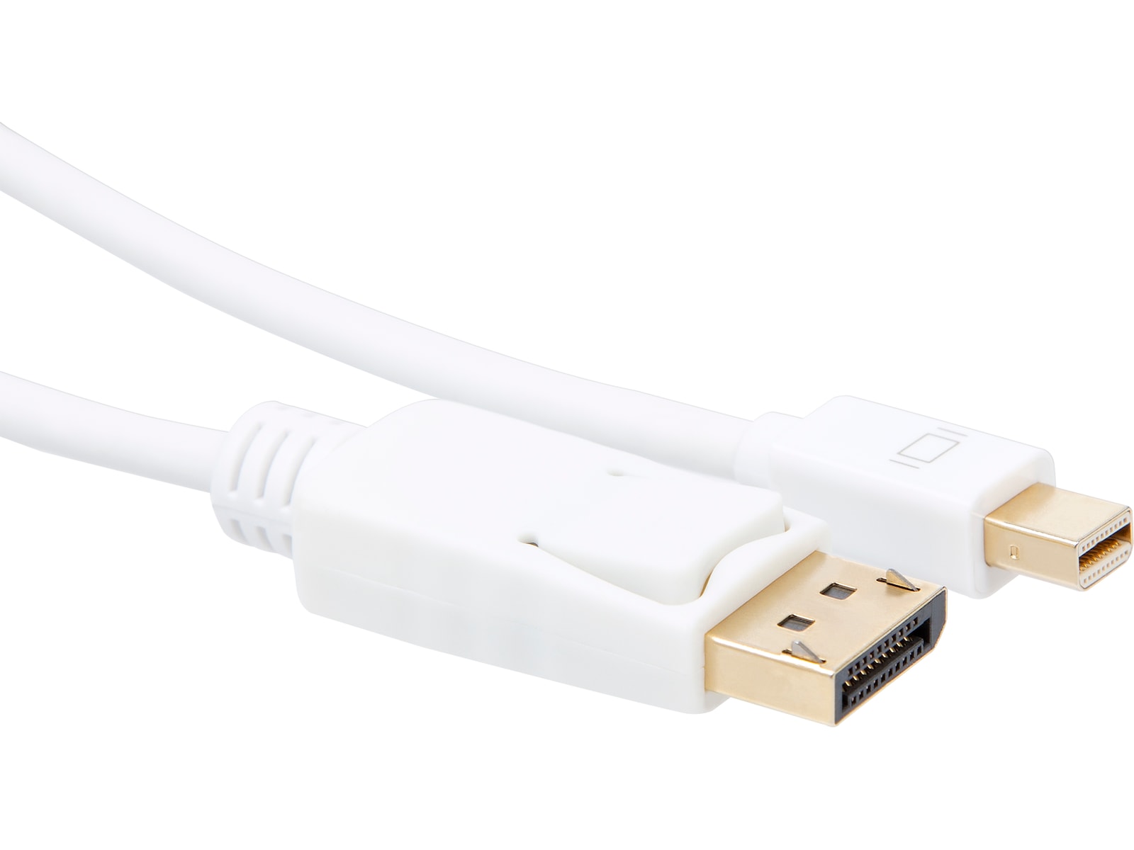 MiniDP til Displayport kabel 1m (hvid) Monitor