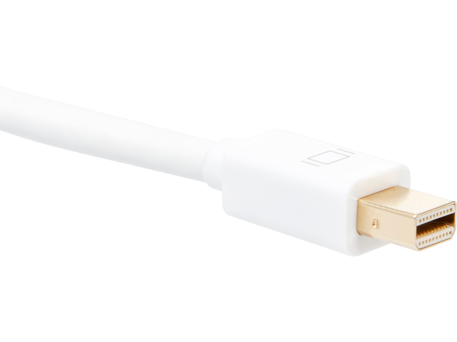 MiniDP til Displayport kabel 1m (hvid) Monitor