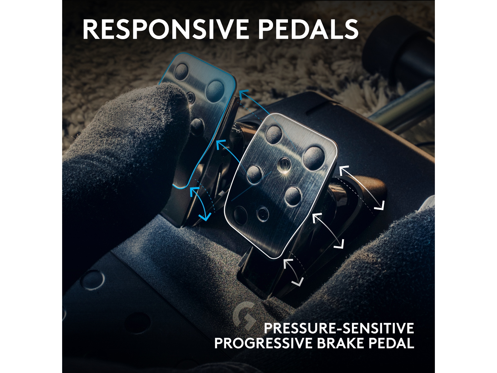 Logitech G923 Driving Force Racing PS4/PS5/PC Rat og pedaler