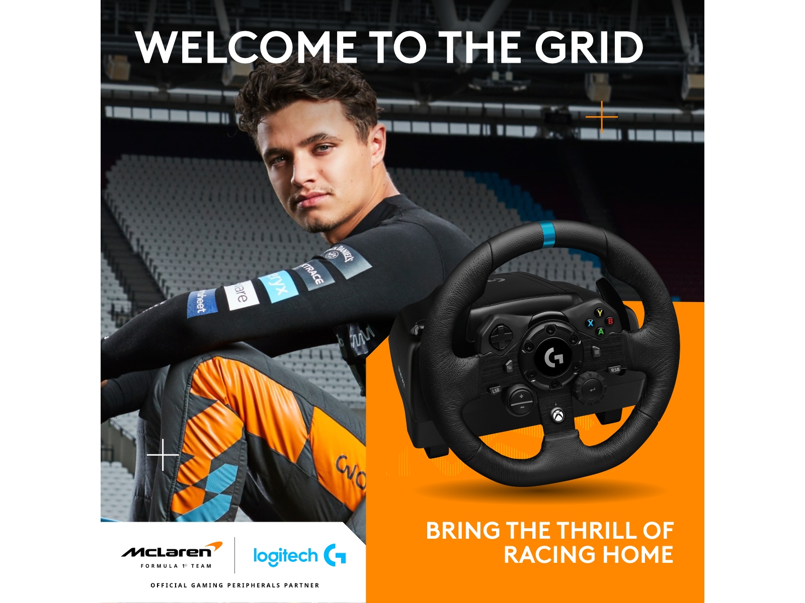 Logitech G923 Driving Force Racing XBX/XBS/XB1 Rat og pedaler