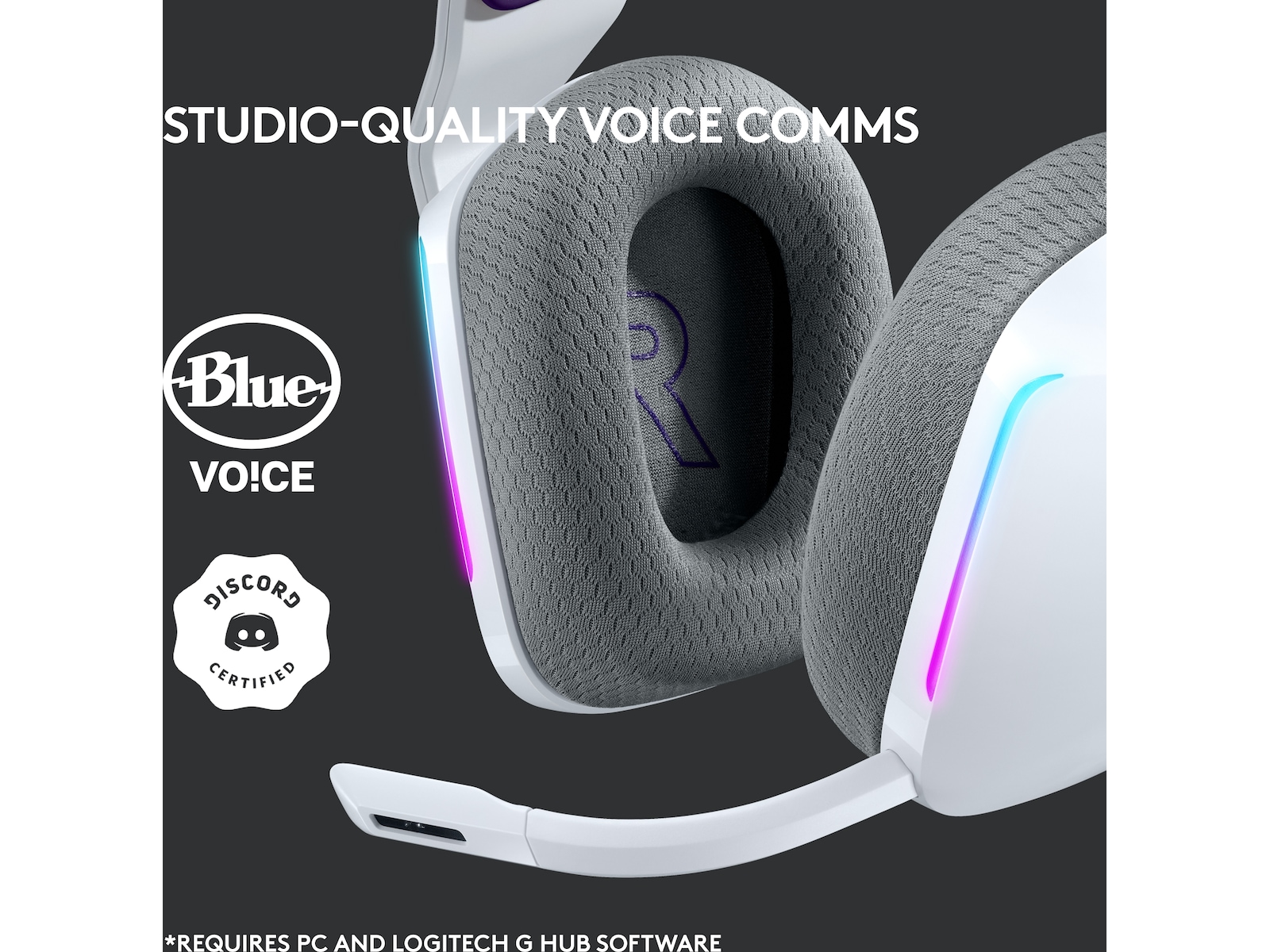 Logitech G733 LIGHTSPEED Trådløst Gaming Headset (hvid) Gamingheadset