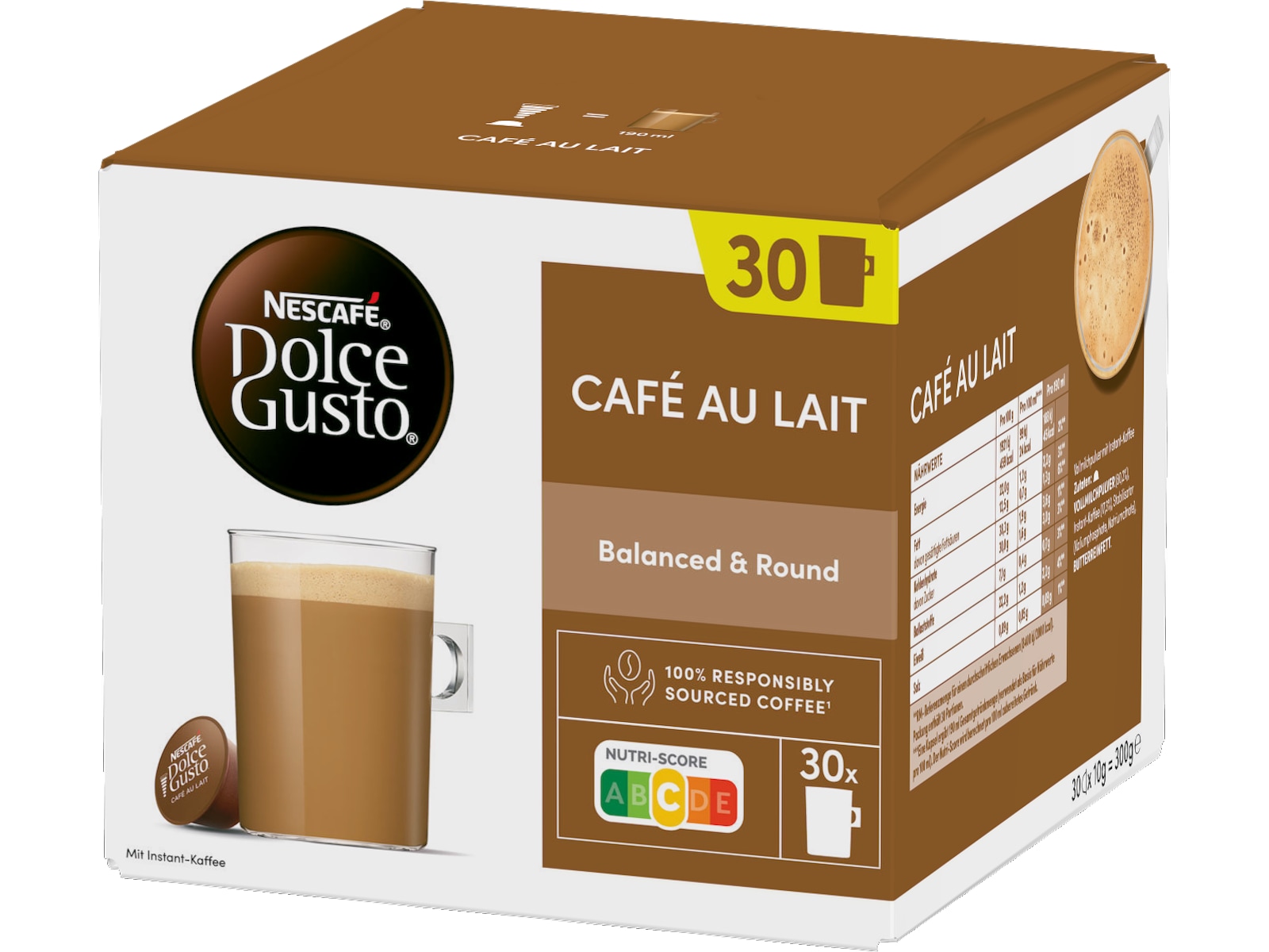 Nescafé Dolce Gusto Café au Lait Big pack Kaffe kapsler