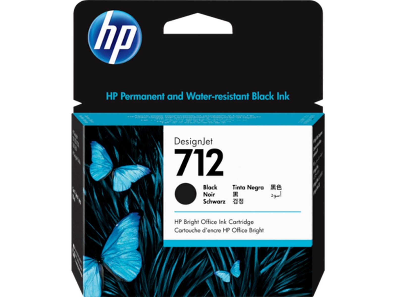 HP blæk 712 Sort Blækpatroner