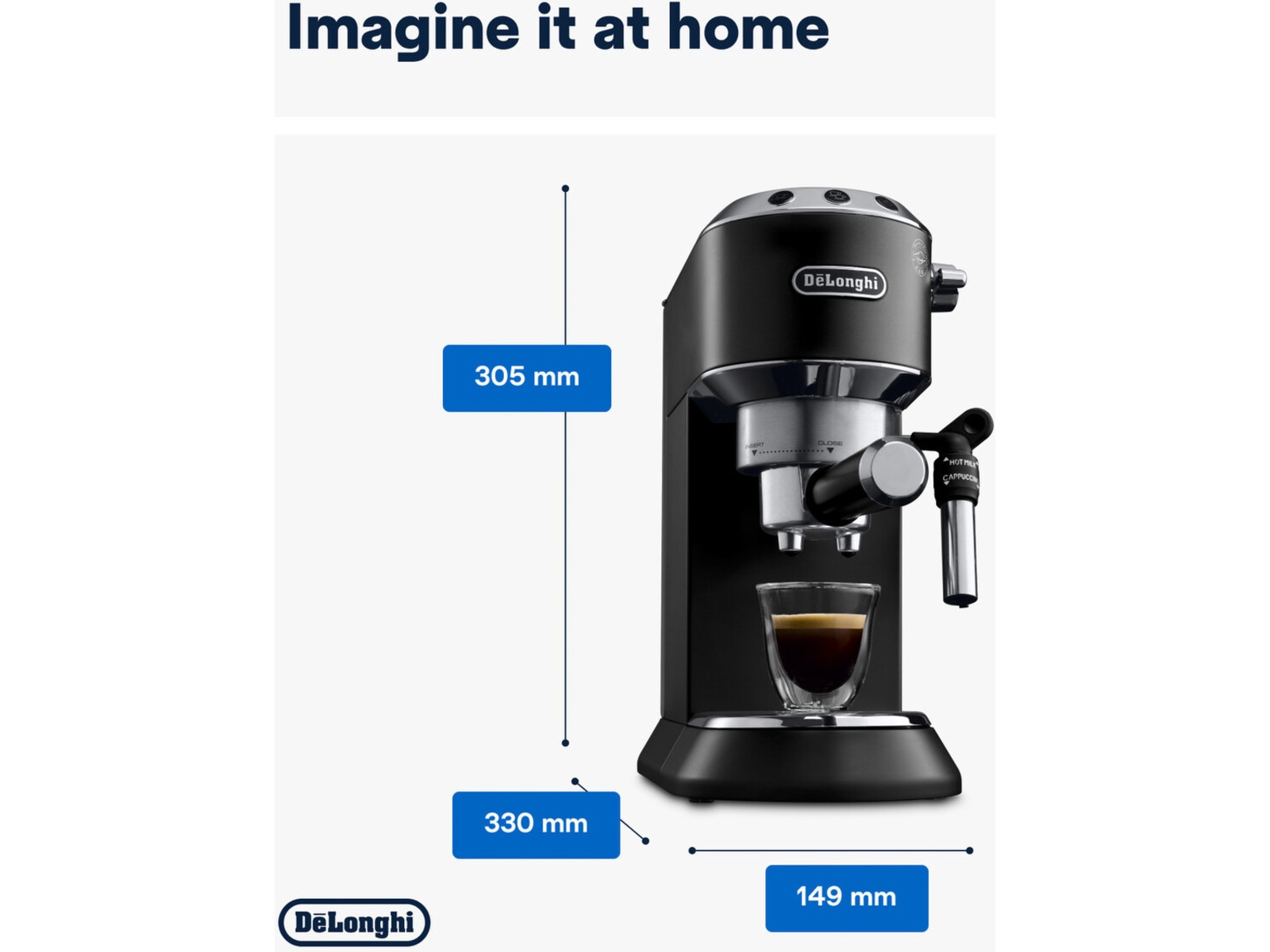 DeLonghi Dedica Style EC685.BK Espressomaskine (sort) Espressomaskiner