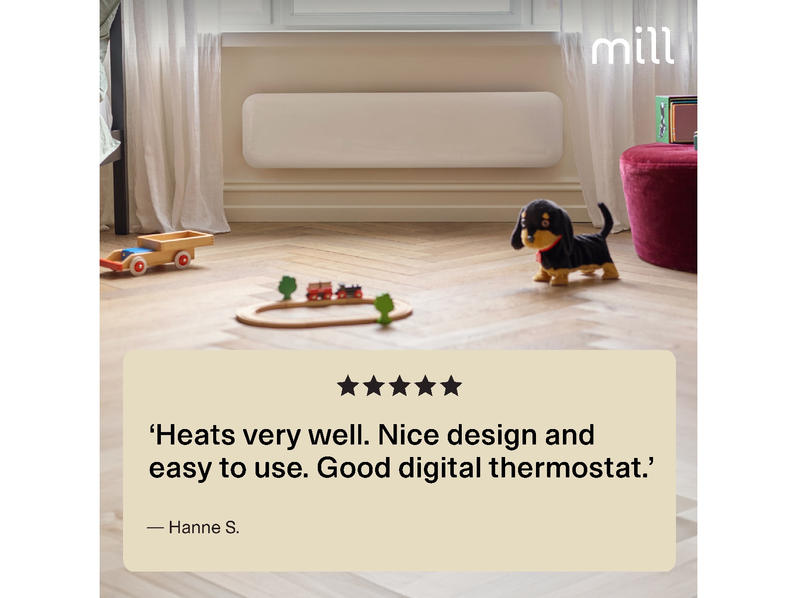 Mill Invisible panelovn 850W (hvid) Varmepaneler