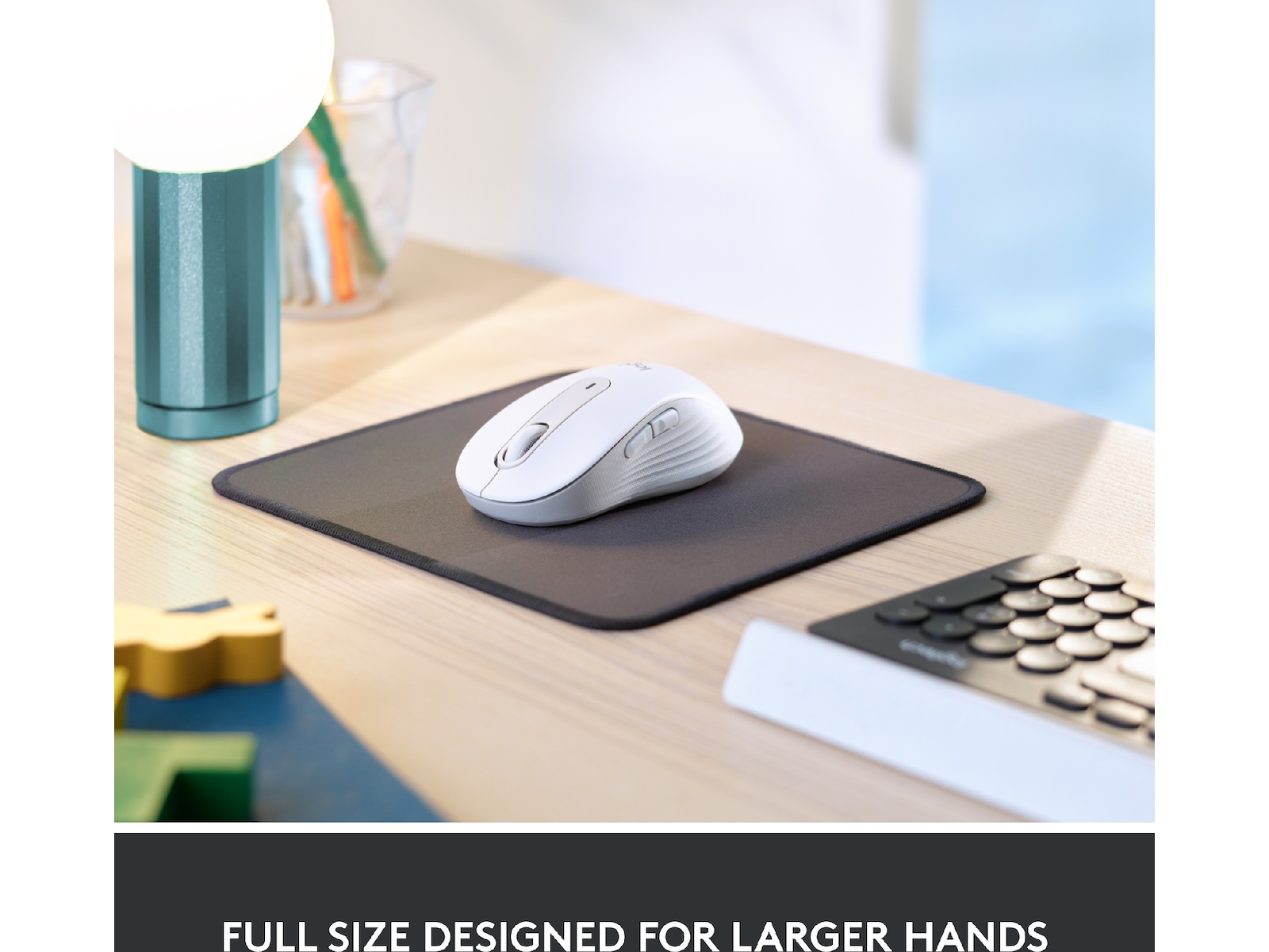 Logitech Signature M650 Large trådløs mus Offwhite Mus