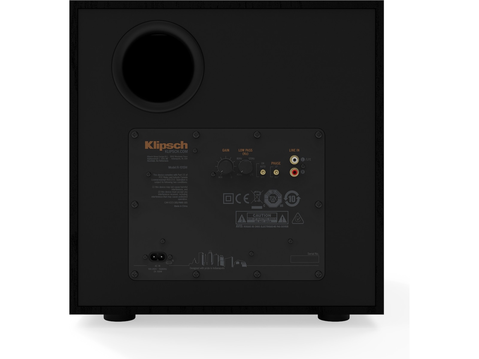 Klipsch R-101SW subwoofer, 10" bas Subwoofers