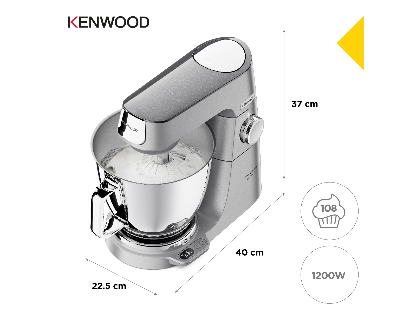 Kenwood Titanium Chef Baker XL køkkenmaskine Køkkenmaskiner