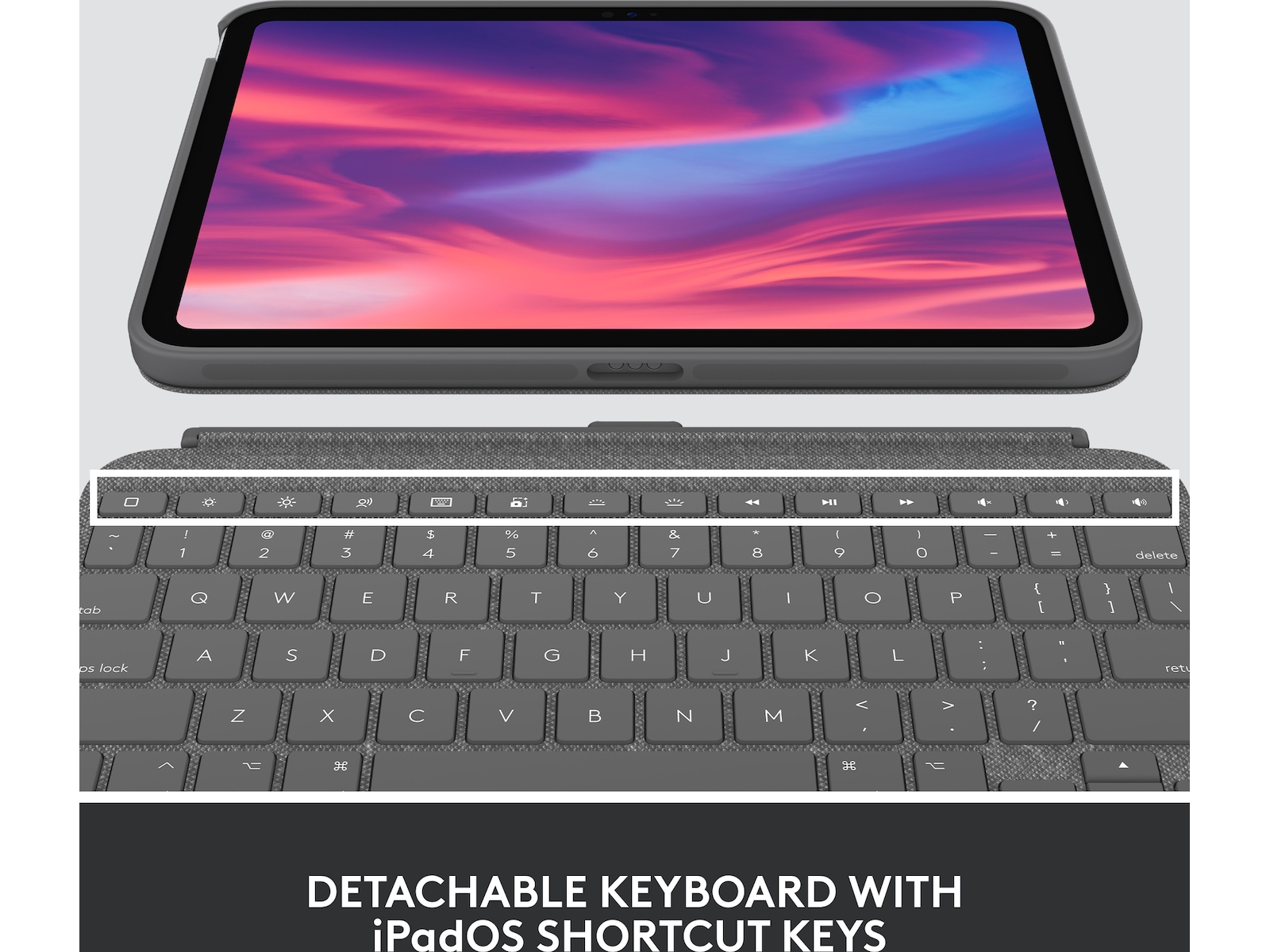 Logitech iPad 10,9" / 11" Combo Touch Tastaturcover (oxford grey) Cover til tablet