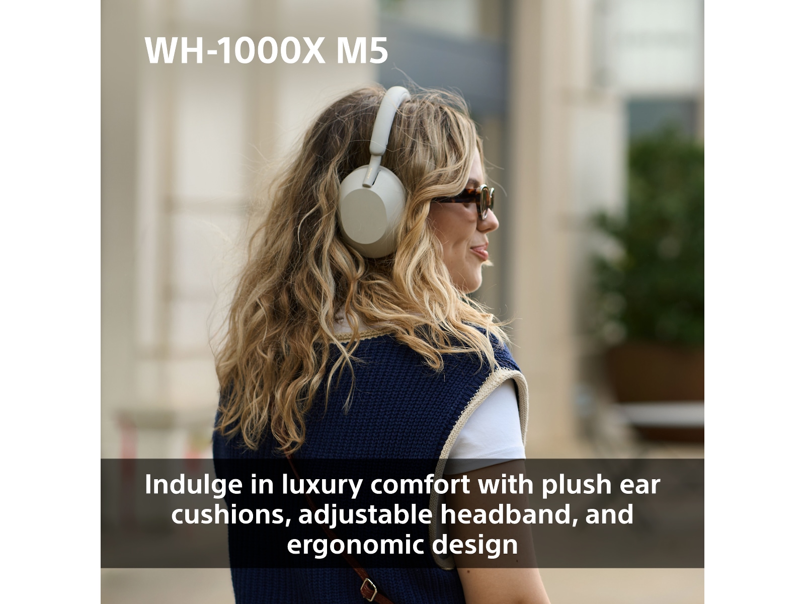 Sony WH-1000XM5 Trådløse høretelefoner, Over-Ear (blå) Høretelefoner