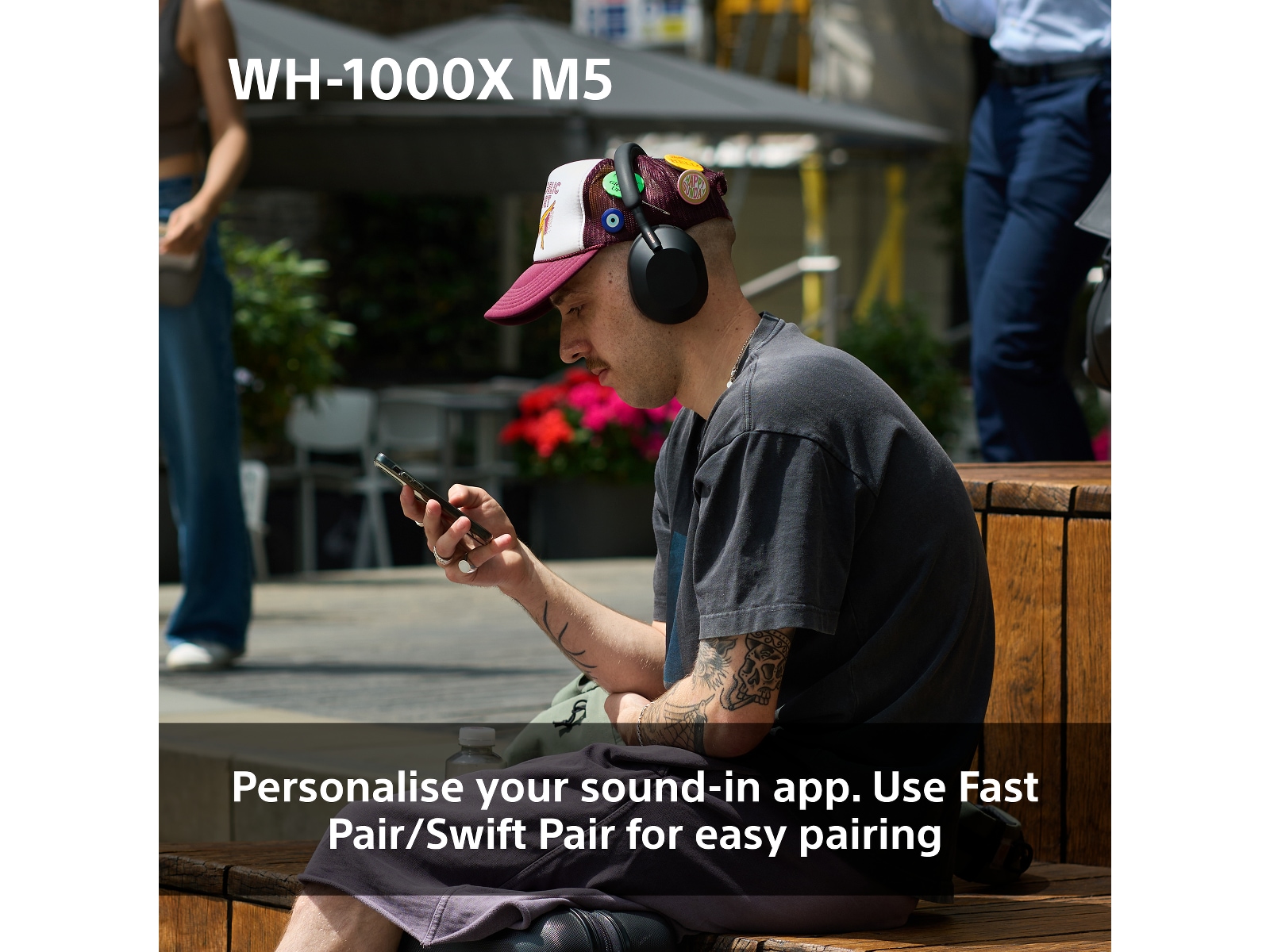 Sony WH-1000XM5 Trådløse høretelefoner, Over-Ear (blå) Høretelefoner