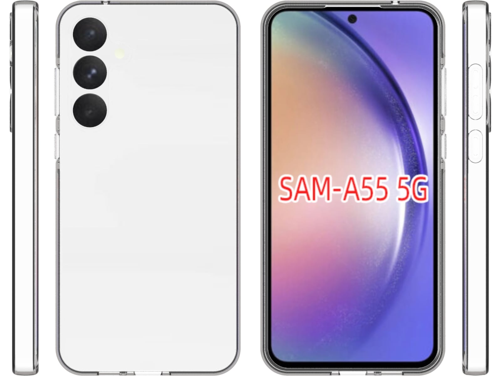 iiglo Samsung Galaxy A55 Silikonecover (transparent) Mobilcover