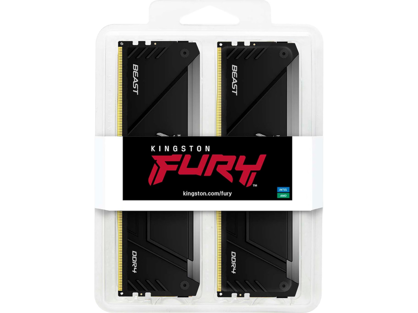 Kingston FURY Beast Black RGB DDR4 3200MHz 16GB Hukommelse (RAM)