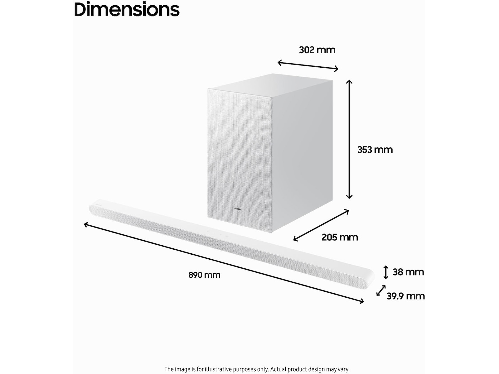 Samsung HW-S711D soundbar med subwoofer (hvid) Soundbars