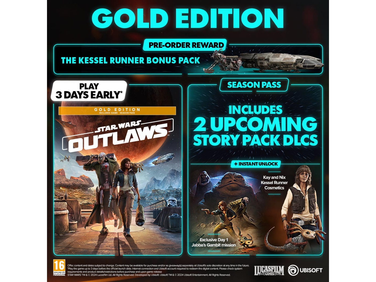 Star Wars Outlaws - Gold Edition Spil til Playstation 5