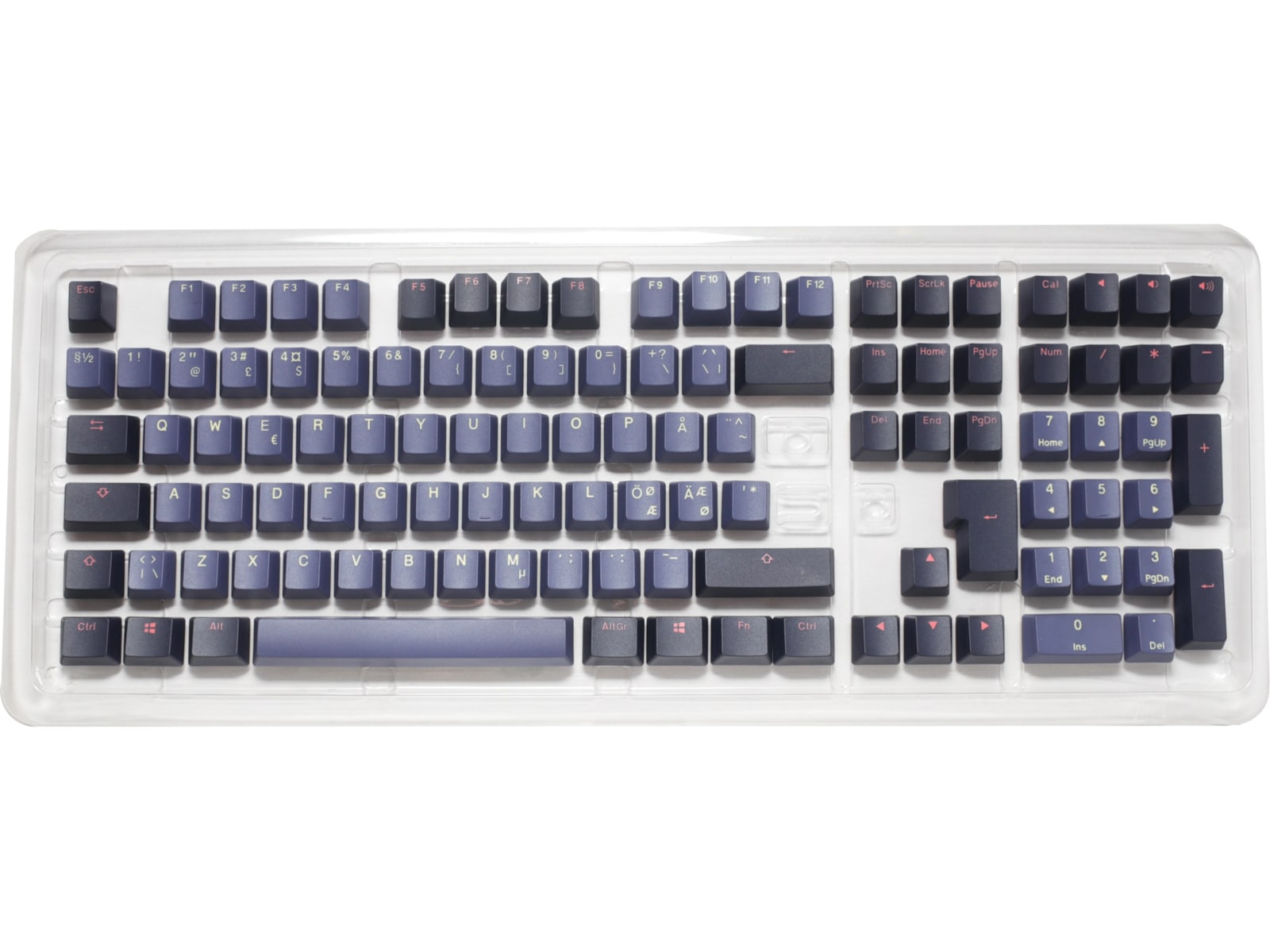 Ducky PBT Cosmic Keycaps (Blå/sort) Tilbehør til gaming tastatur og mus