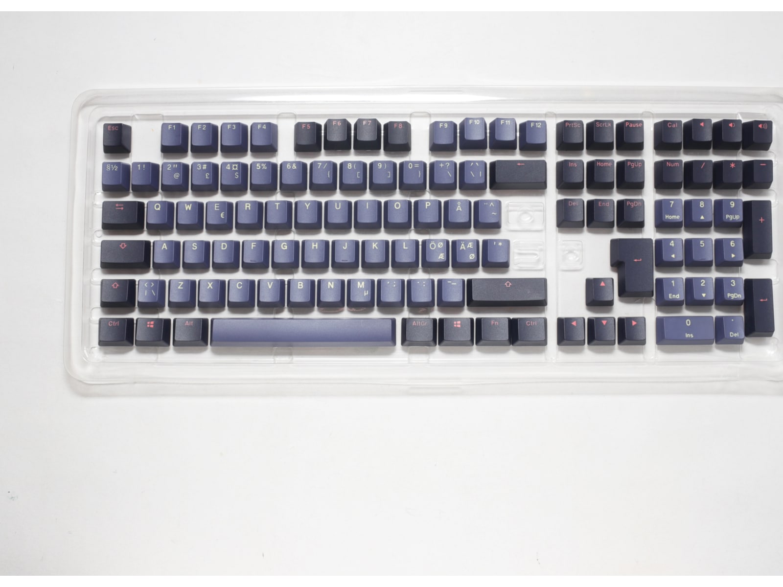 Ducky PBT Cosmic Keycaps (Blå/sort) Tilbehør til gaming tastatur og mus
