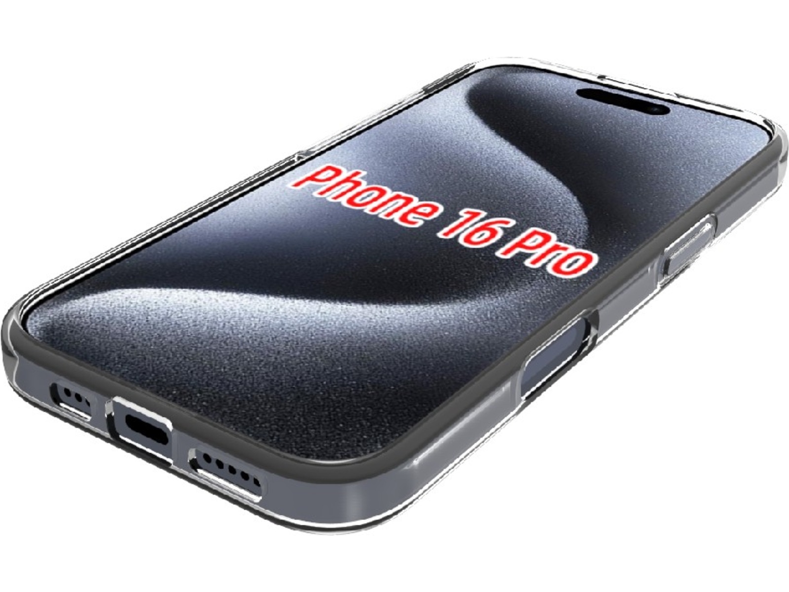 iiglo iPhone 16 Pro Silikone cover (gennemsigtig) Mobilcover