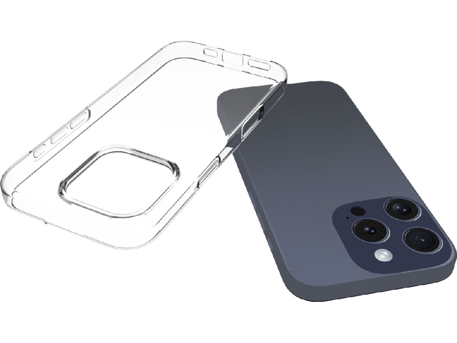 iiglo iPhone 16 Pro Silikone cover (gennemsigtig) Mobilcover