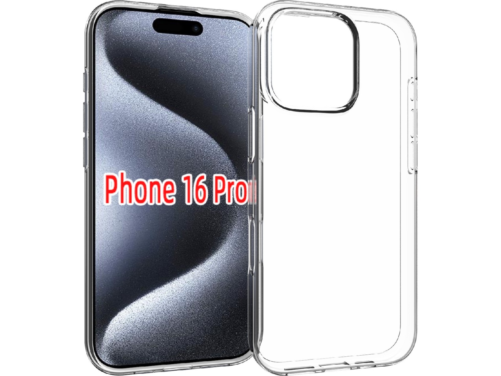 iiglo iPhone 16 Pro Silikone cover (gennemsigtig) Mobilcover