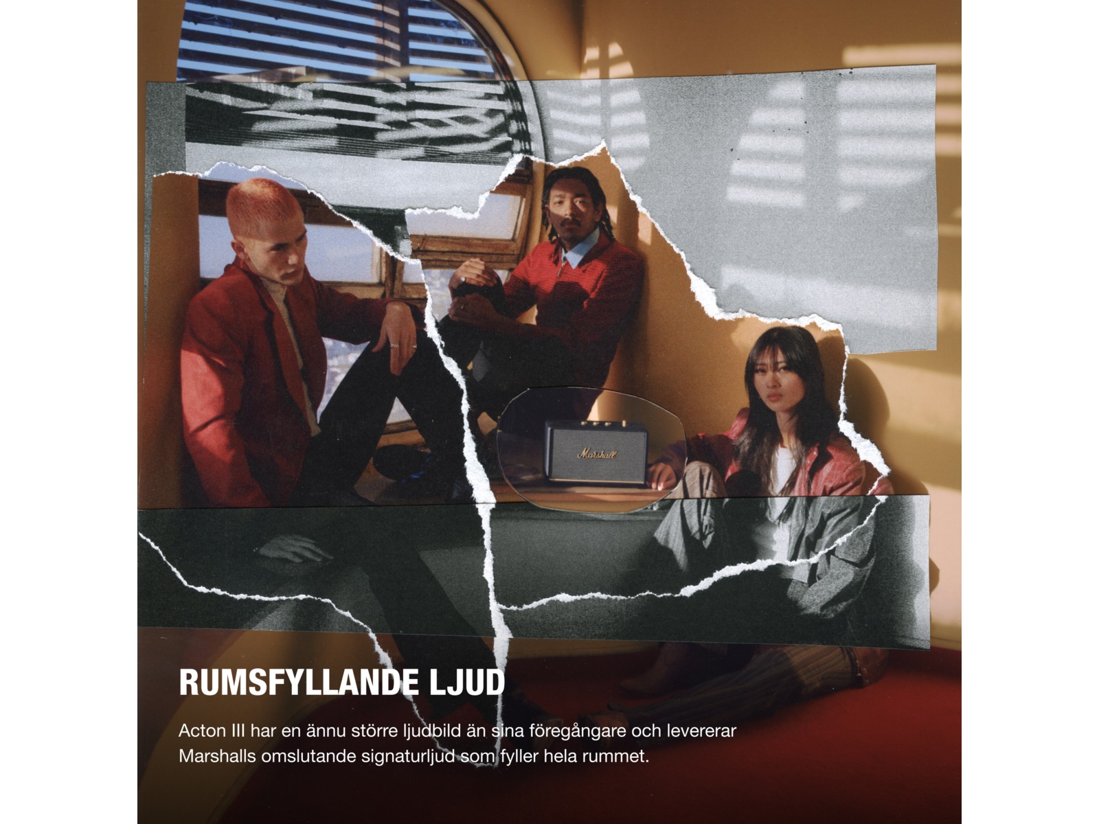 Marshall Acton III Trådløs bluetooth højtale (sort) Trådløs / Bluetooth højttaler