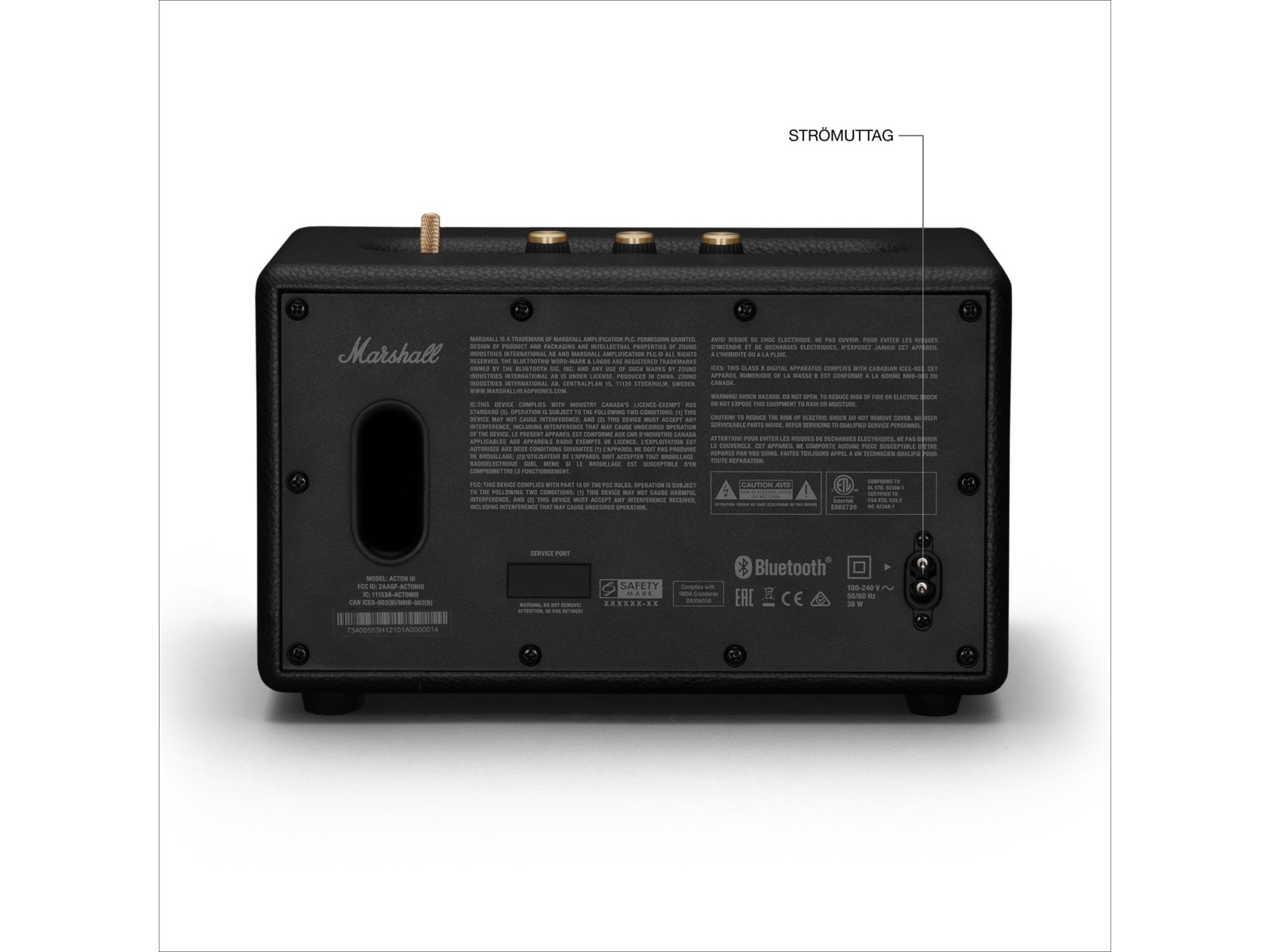 Marshall Acton III Trådløs bluetooth højtale (sort) Trådløs / Bluetooth højttaler