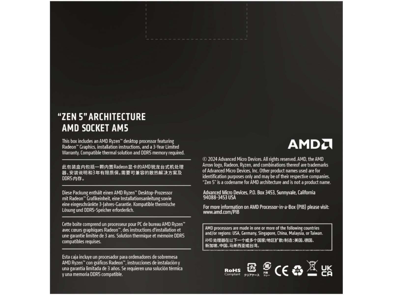 AMD Ryzen 9 9900X CPU Processorer