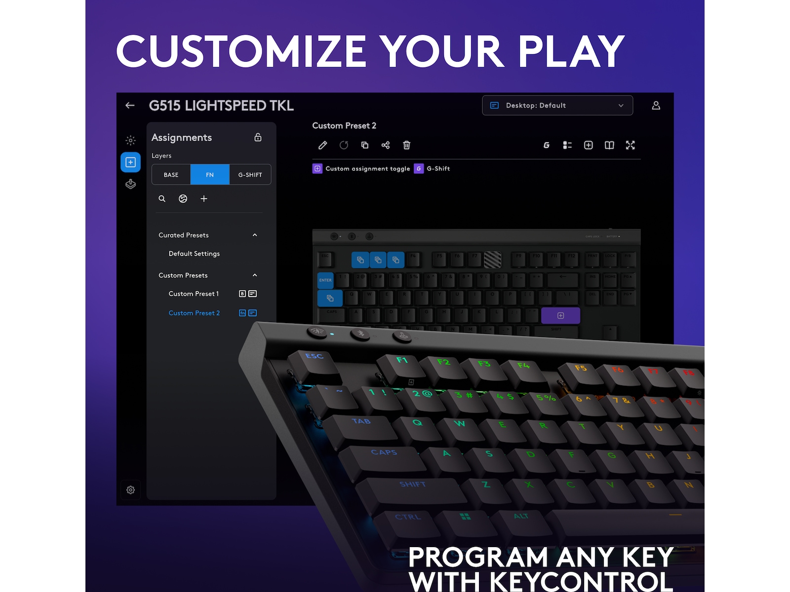 Logitech G G515 Lightspeed Gaming Keyboard (sort) Gamingkeyboard