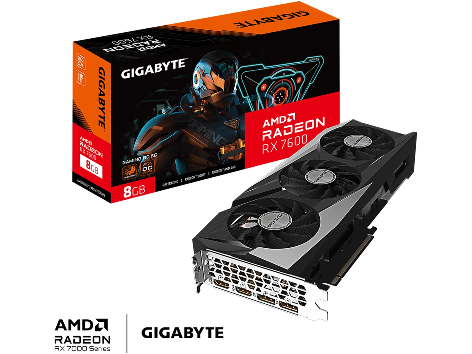 Gigabyte Radeon RX 7600 GAMING OC Grafikkort