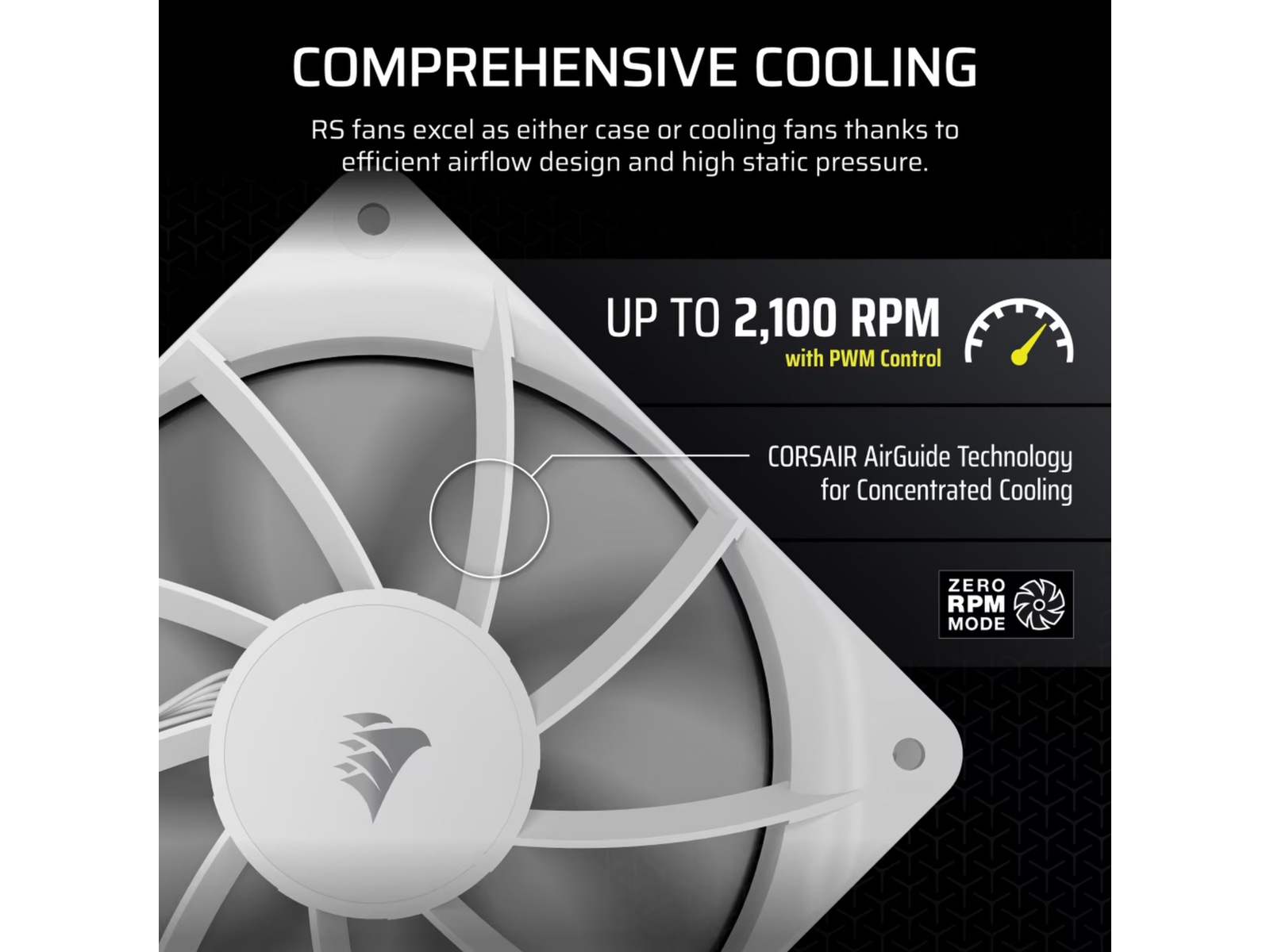 Corsair RS120 Ventilator (hvidt) Blæsere