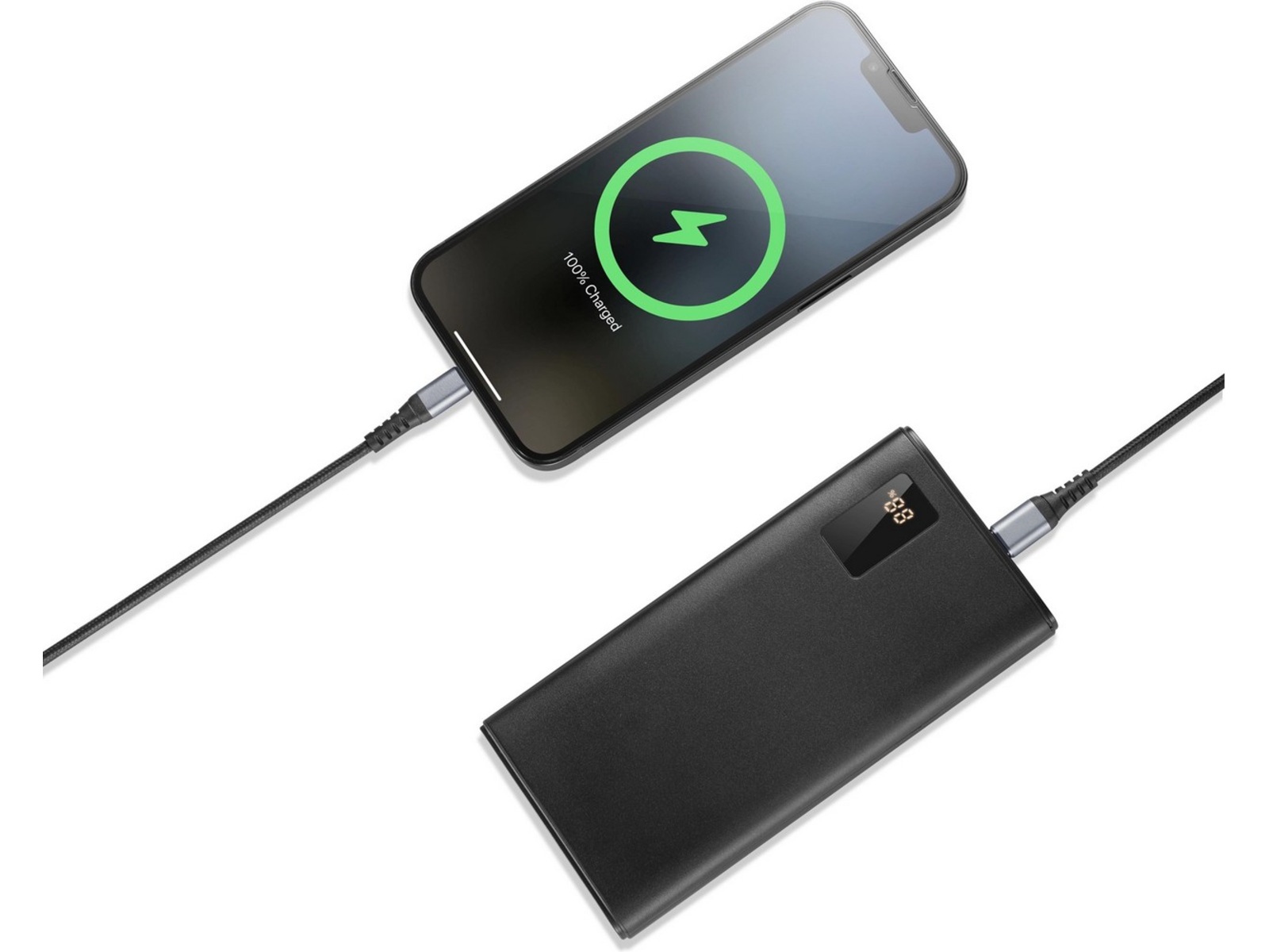 Andersson flettet USB-C til Lightning-kabel 3m (sort) USB-kabler